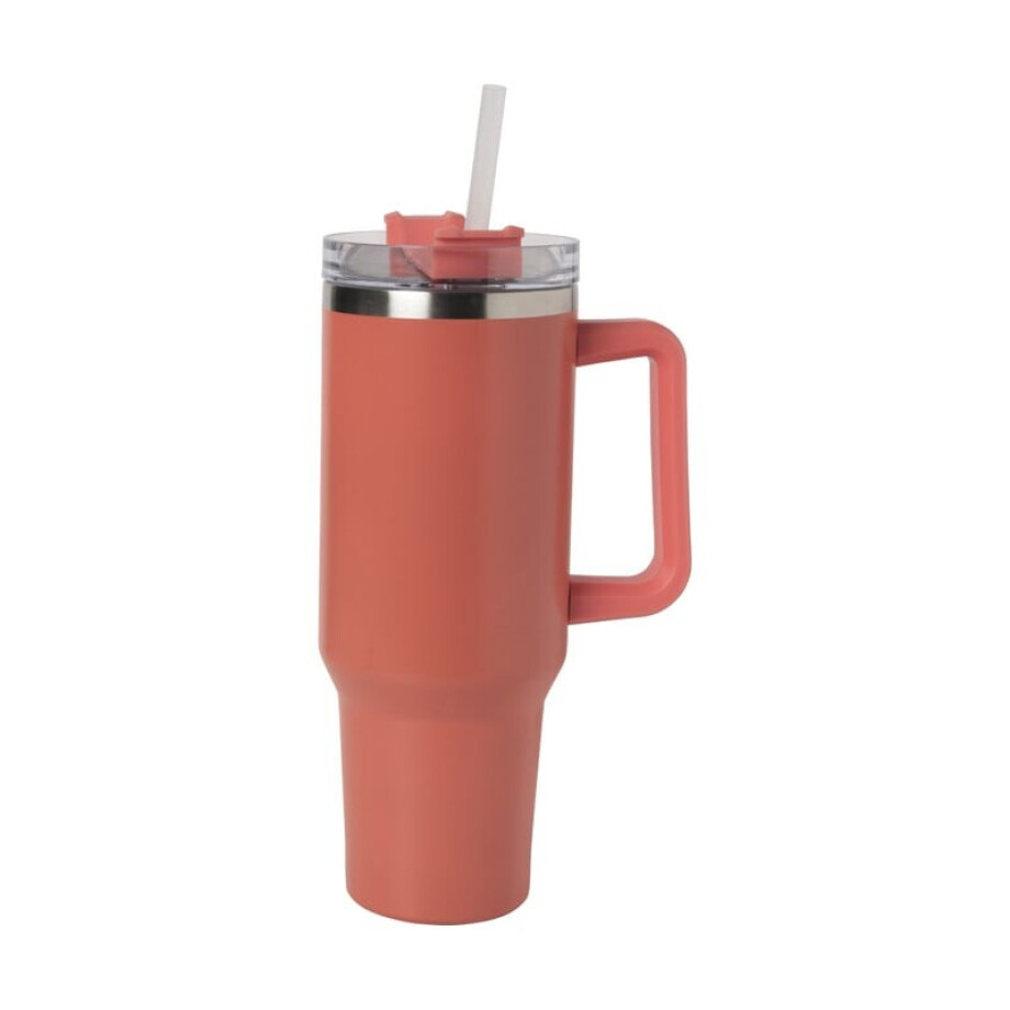 Drinkbeker - rood - rvs - 1.1 liter afbeelding 