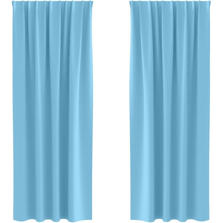 vidaXL - Blackout - Gordijnen - met - Ringen - 2 - st - Lichtblauw - 260 - x - 140 - cm vidaXL - Blackout - Gordijnen - met - Ringen - 2 - st - Lichtblauw - 260 - x - 140 - cm afbeelding 1