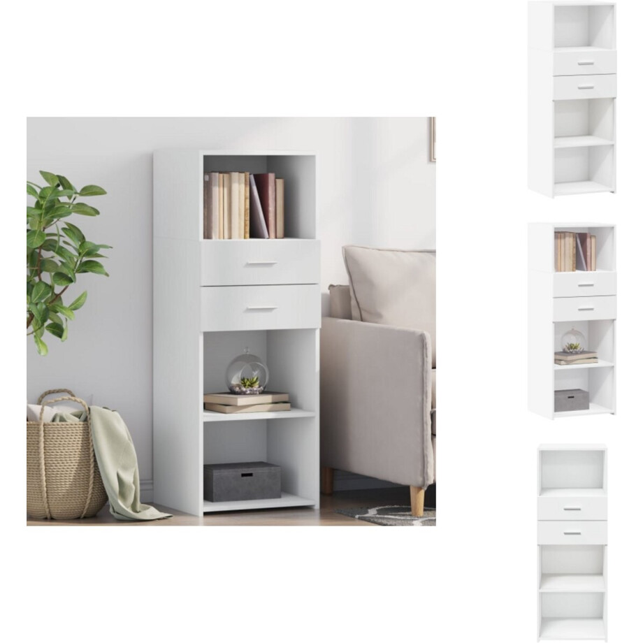 vidaXL Hoge Kast - Hoge Kasten - Hoog Dressoir - Hoge Kast Woonkamer - Hoge kast 45x42,5x124 cm bewerkt hout wit vidaXL Hoge Kast - Hoge Kasten - Hoog Dressoir - Hoge Kast Woonkamer - Hoge kast 45x42,5x124 cm bewerkt hout wit afbeelding 1