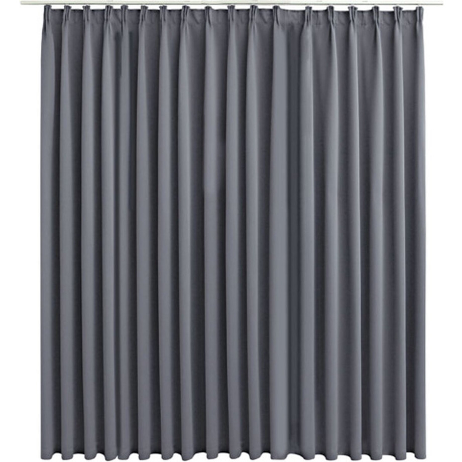 vidaXL - Gordijn - verduisterend - met - haken - 290x245 - cm - grijs vidaXL - Gordijn - verduisterend - met - haken - 290x245 - cm - grijs afbeelding 1