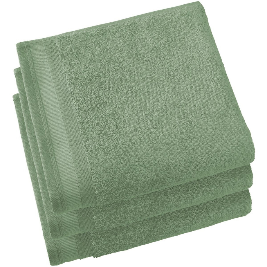 De Witte Lietaer Handdoeken Contessa, Sea Green - 50 x 100 cm - 3 stuks - Katoen De Witte Lietaer Handdoeken Contessa, Sea Green - 50 x 100 cm - 3 stuks - Katoen afbeelding 1