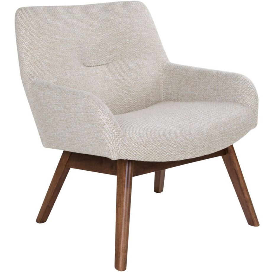 House Nordic Lounge Stoel London Zand/Walnoot afbeelding 1