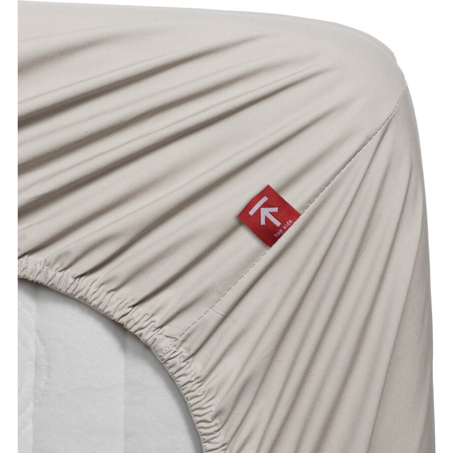 Beddinghouse - Percale Katoen - Topper Hoeslaken - 140x200 cm - Naturel Beddinghouse - Percale Katoen - Topper Hoeslaken - 140x200 cm - Naturel afbeelding 1