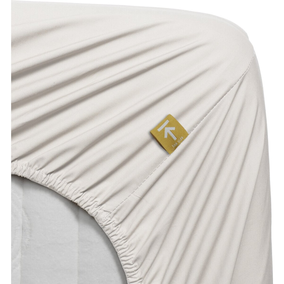 Beddinghouse - Percale Katoen - Topper Hoeslaken - 90x200 cm - Gebroken wit afbeelding 1