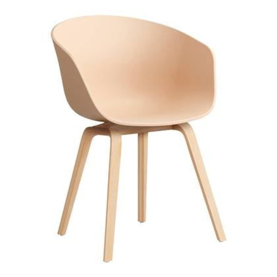 HAY About a Chair AAC22 Stoel - Soaped Oak - Pale Peach afbeelding 1