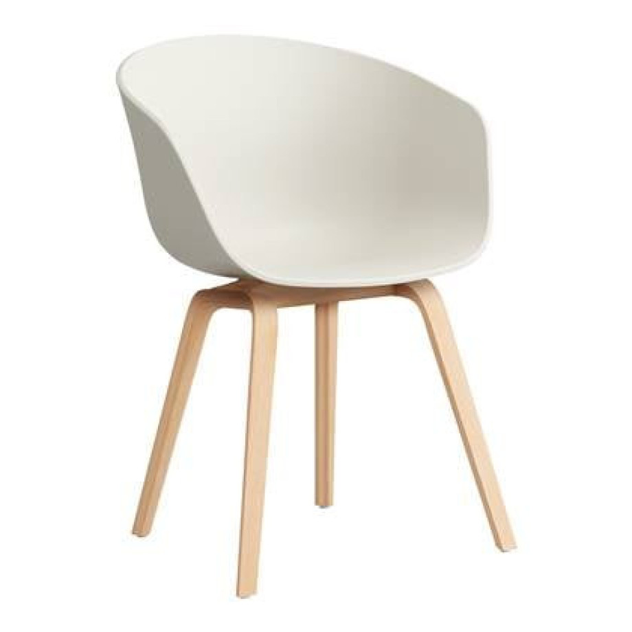 HAY About a Chair AAC22 Stoel - Soaped Oak - Melange Cream afbeelding 1