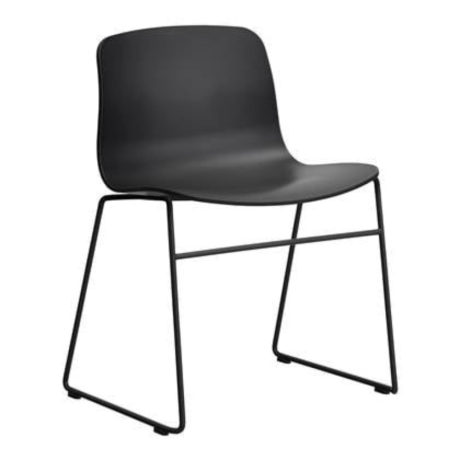 HAY About a Chair AAC08 Stoel - Black Steel - Black afbeelding 1