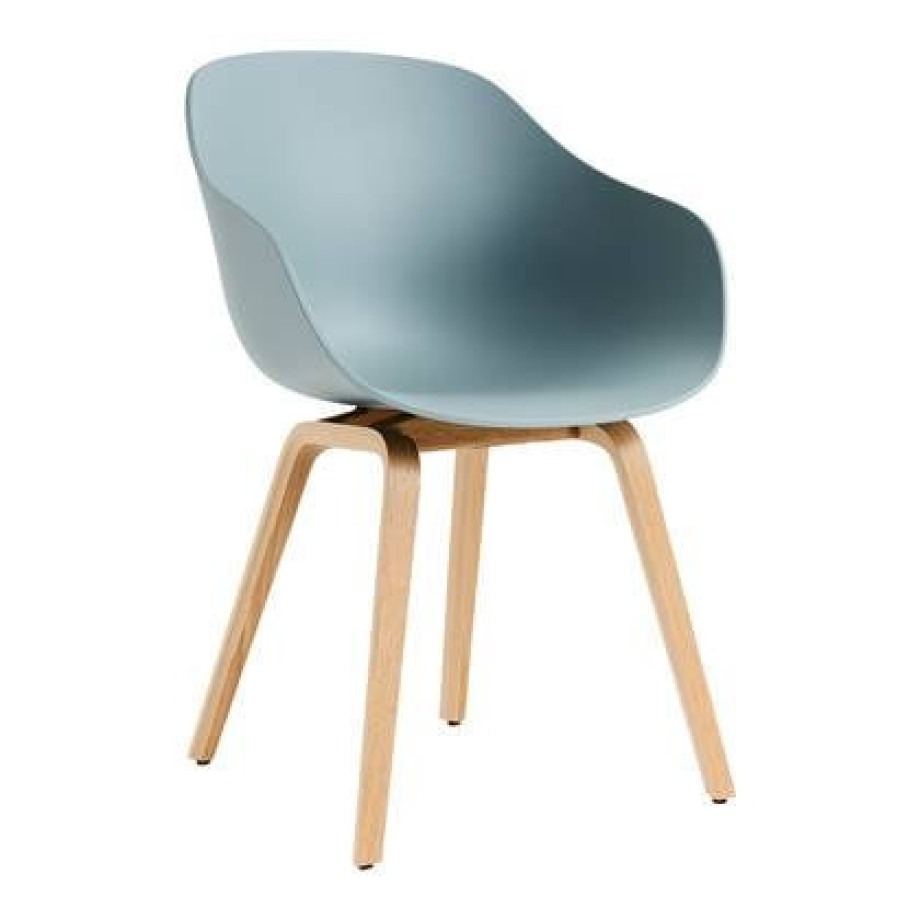 HAY About a Chair AAC222 Stoel - Oak - Dusty Blue afbeelding 1