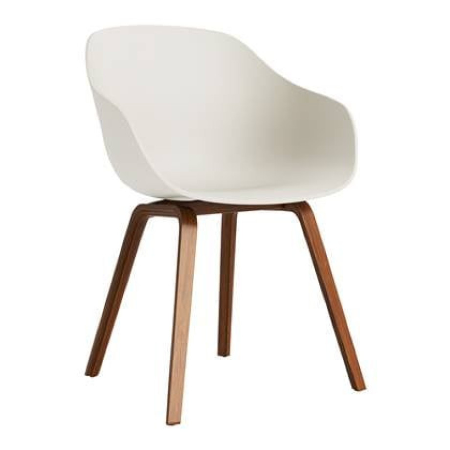 HAY About a Chair AAC222 Stoel - Walnut - Melange Cream afbeelding 1