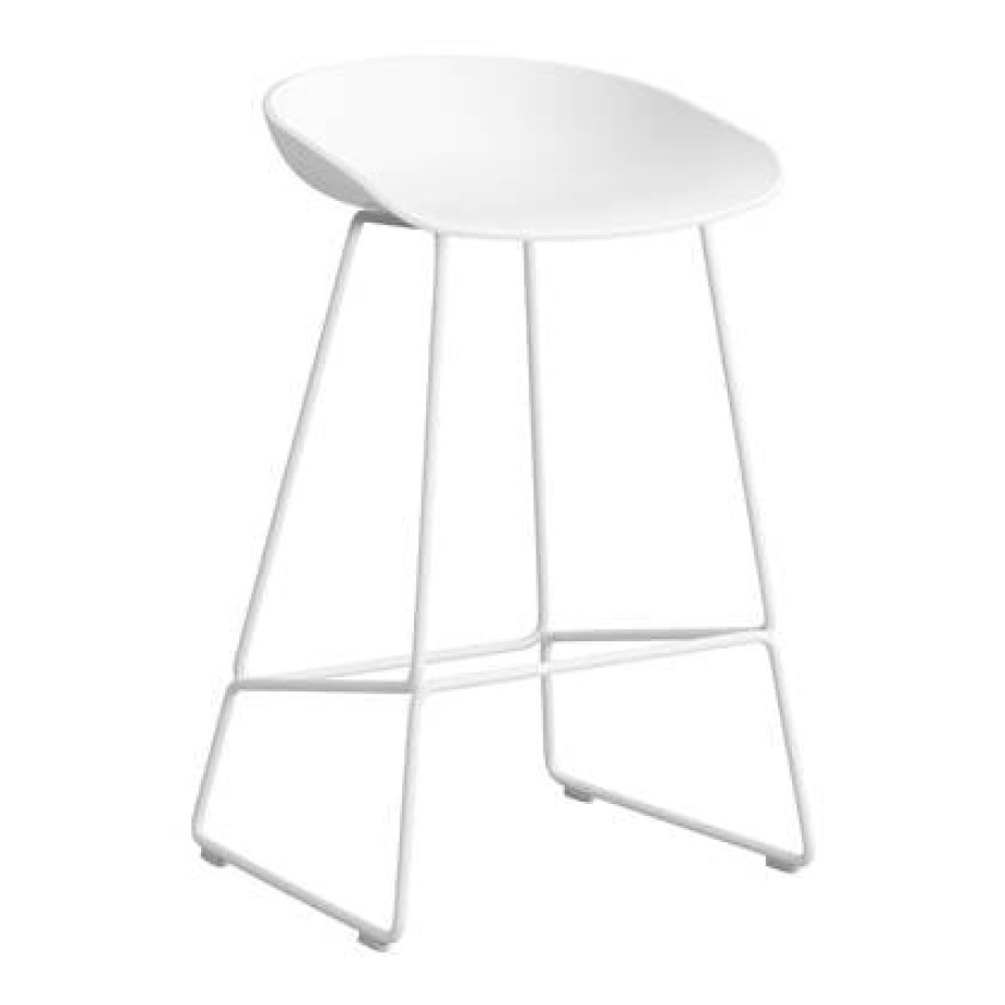 HAY About a Stool AAS38 Barkruk - H 65 cm - White Steel - White afbeelding 1