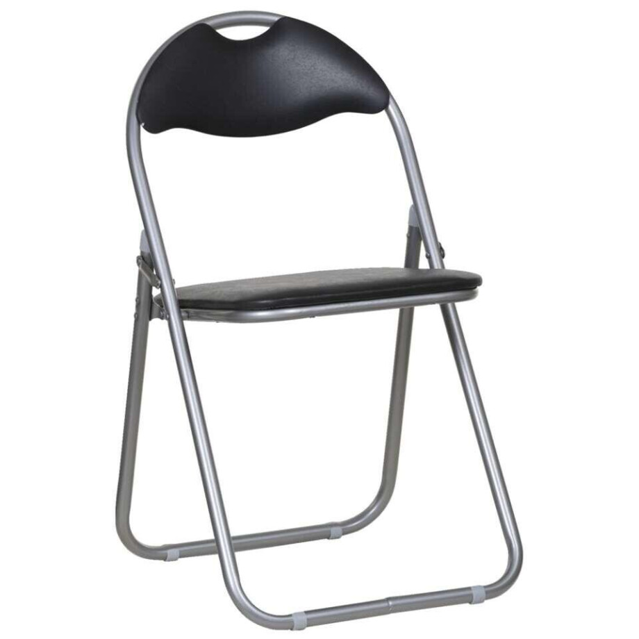 2e Halve Prijs Leen Bakker - Klapstoel Meppel - PVC/Metaal - Zwart - 45x44x79 Cm 2e Halve Prijs Leen Bakker - Klapstoel Meppel - PVC/Metaal - Zwart - 45x44x79 Cm afbeelding 1