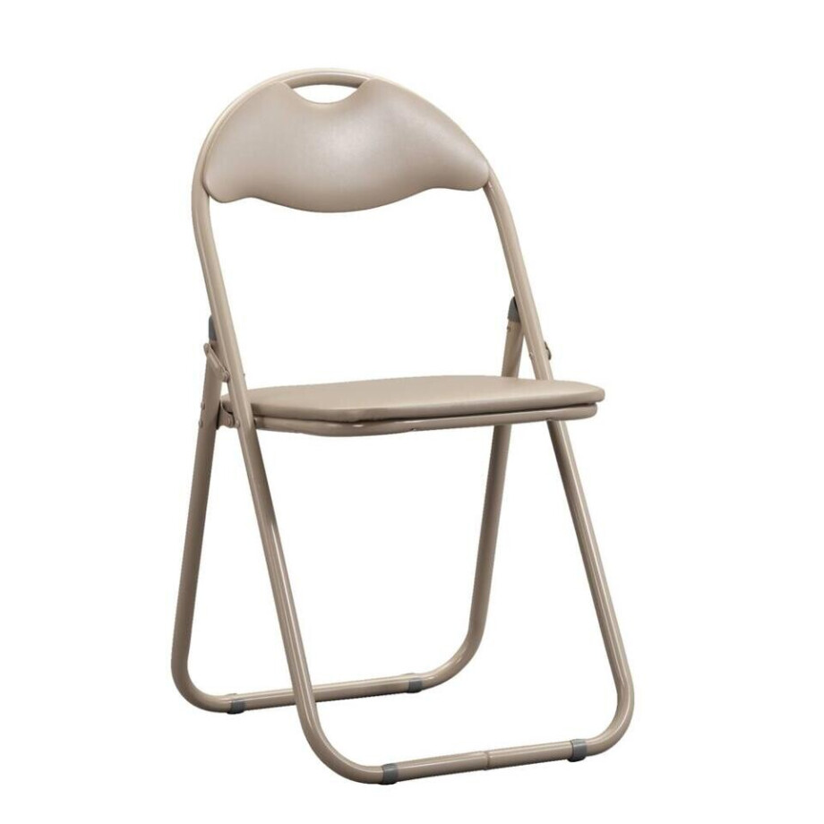 2e Halve Prijs Leen Bakker - Klapstoel Meppel - Zand - Metaal - Taupe - 44x45x79 Cm afbeelding 1