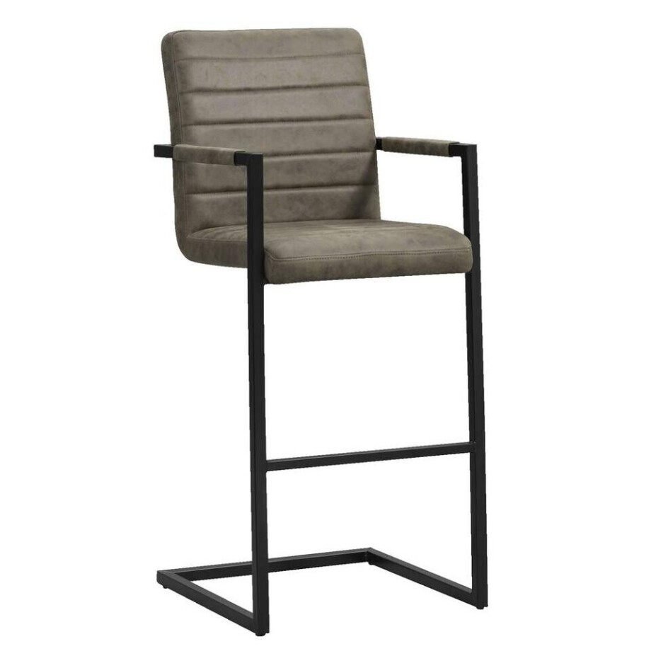 2e Halve Prijs Leen Bakker - Barkruk Lizzy - Stof - Groen - 55x50x122 Cm afbeelding 1