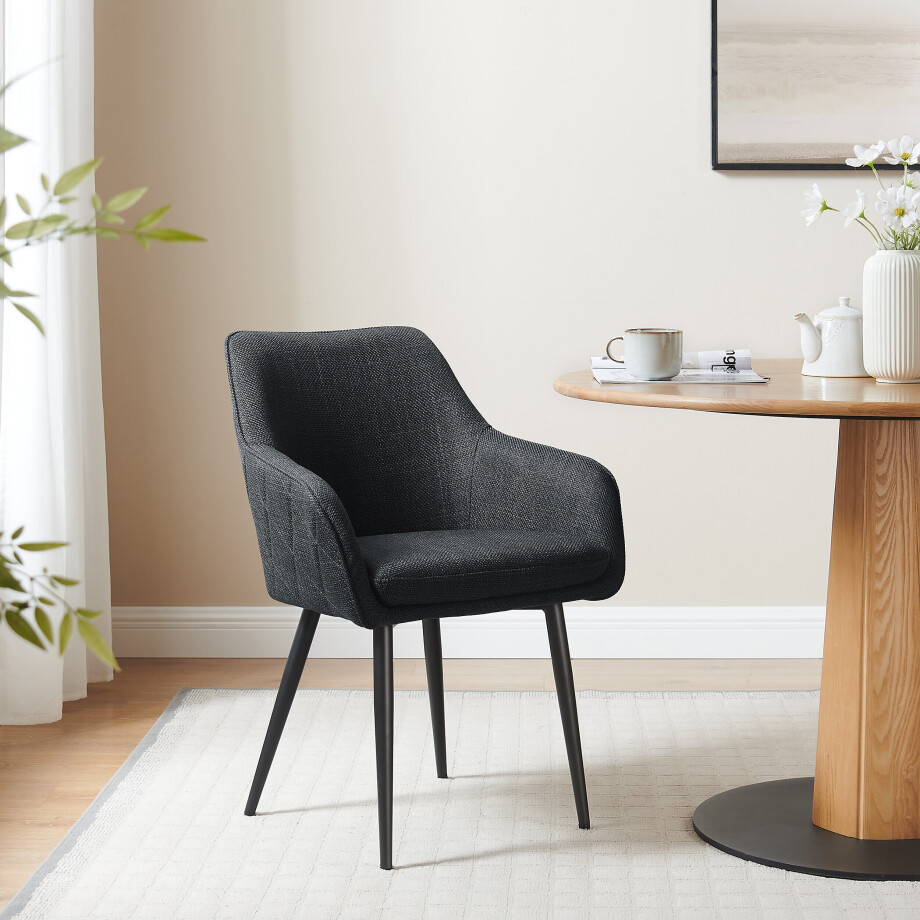Artistiq Eetkamerstoel 'Randel' kleur antraciet afbeelding 1