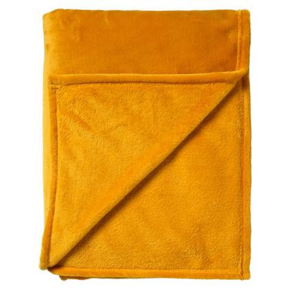 Dutch Decor Plaid 200x220 cm - CHARLIE - extra grote deken - geel afbeelding 1