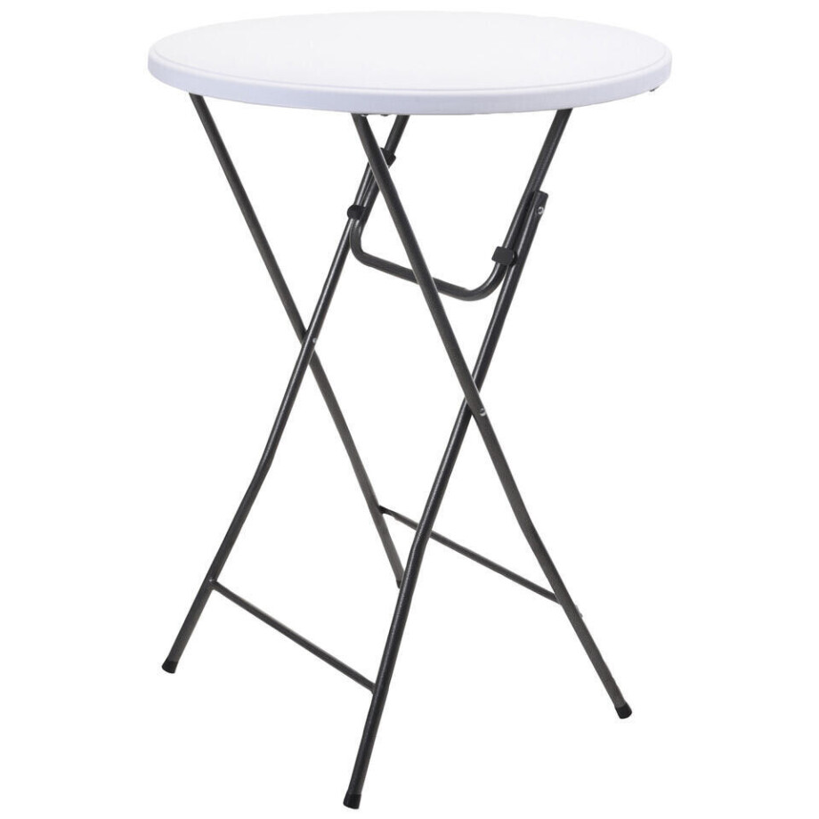 Leen Bakker - Statafel Inklapbaar - Ø80x110 Cm - Kunststof - Wit afbeelding 1