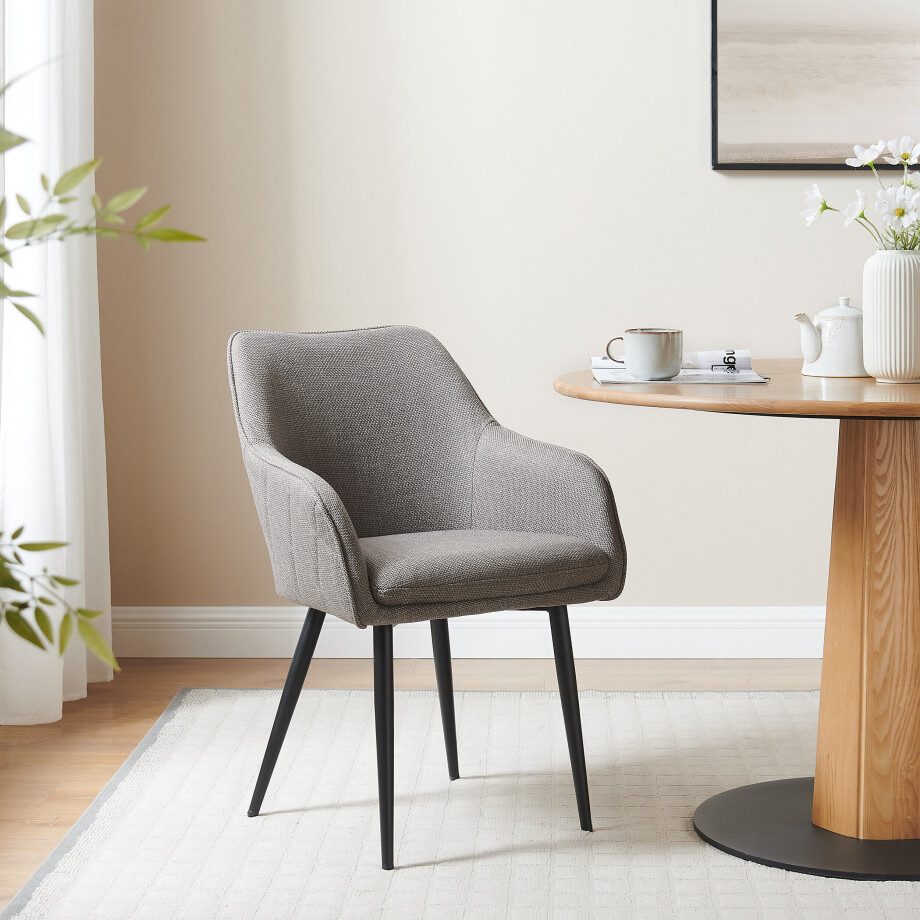 Artistiq Eetkamerstoel 'Randel' kleur grijs afbeelding 1