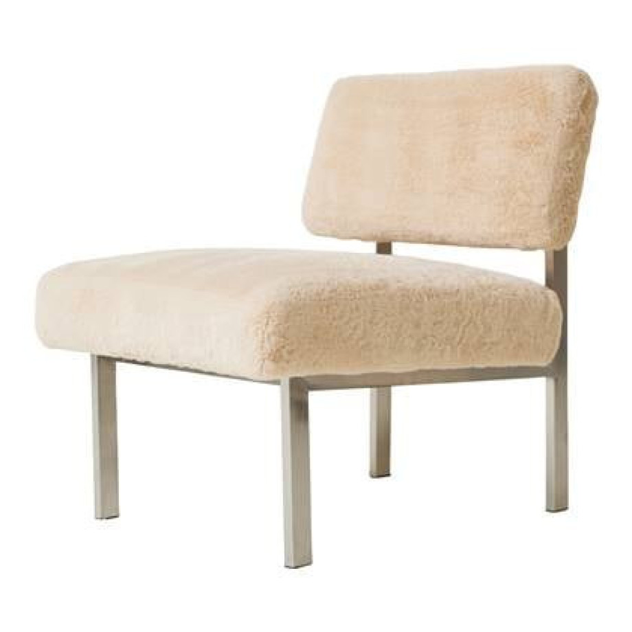 HKliving Furry Fauteuil - Champagne afbeelding 1