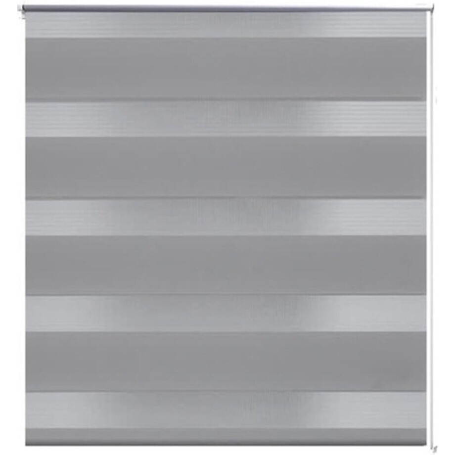 vidaXL - Zebra - rolgordijn - 60,9 - x - 120 - cm - stofbreedte - 56,7 - cm - grijs afbeelding 1