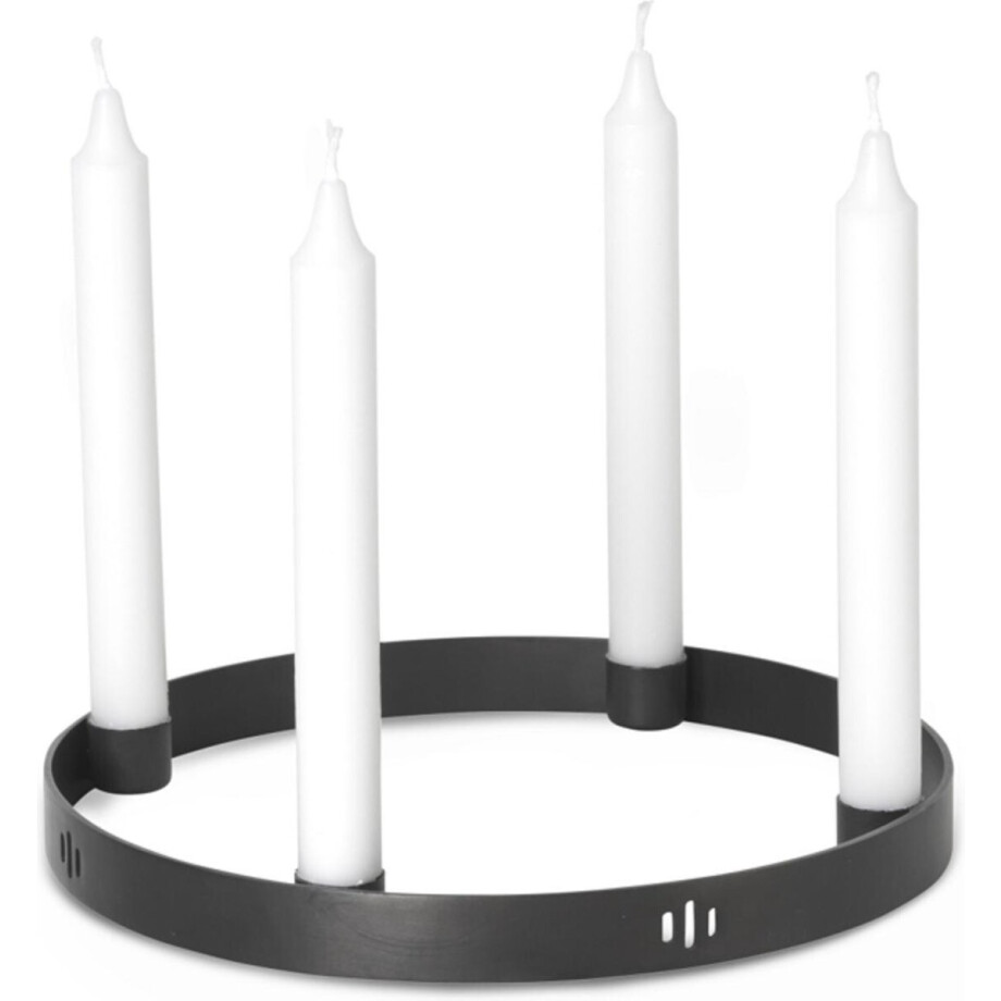 Ferm Living Kaarsenhouder / Kandelaar Zwart Ø25 Ferm Living Kaarsenhouder / Kandelaar Zwart Ø25 afbeelding 1
