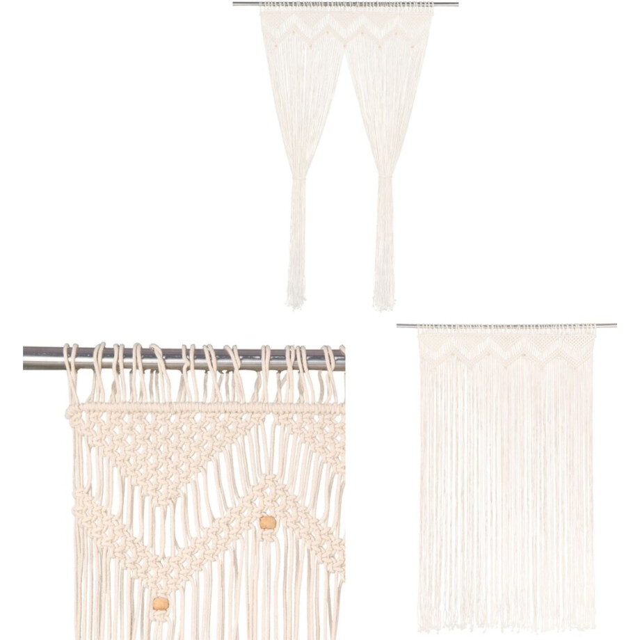 vidaXL Gordijn macramé 140x240 cm katoen - Gordijn - Gordijnen - Lichtdoorlatend Gordijn - Lichtdoorlatende Gordijnen vidaXL Gordijn macramé 140x240 cm katoen - Gordijn - Gordijnen - Lichtdoorlatend Gordijn - Lichtdoorlatende Gordijnen afbeelding 1