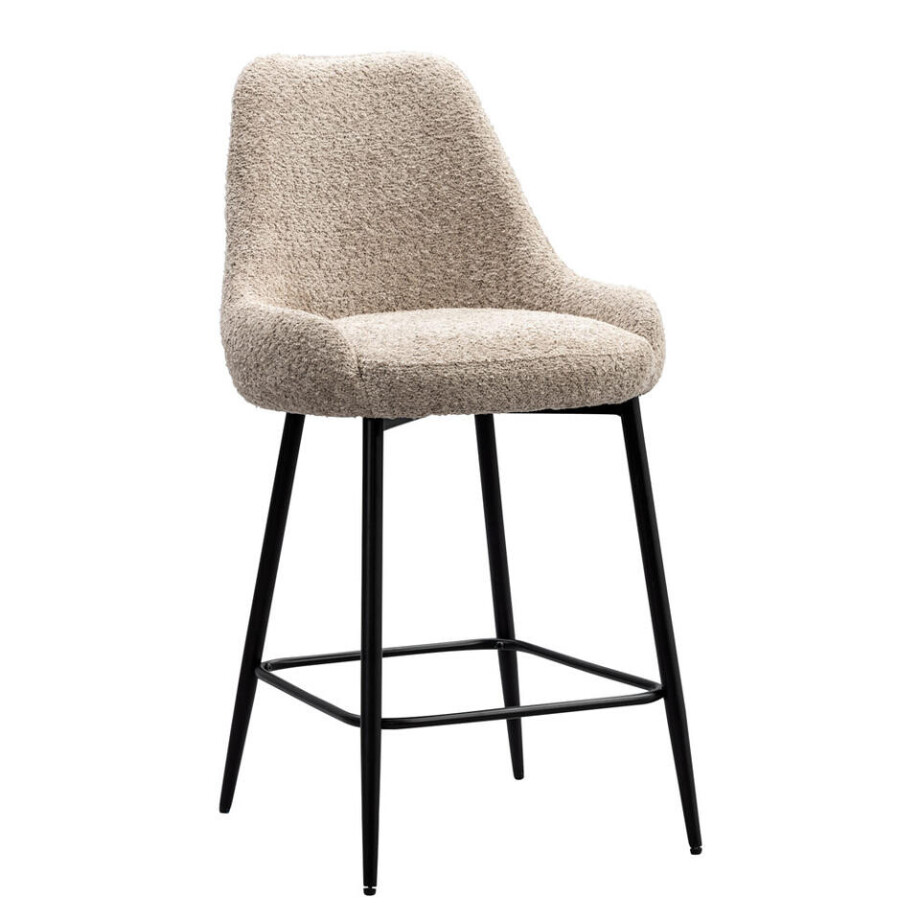 2e Halve Prijs Leen Bakker - Barkruk Noah - - Stof - Beige - 57x51.5x95.5 Cm 2e Halve Prijs Leen Bakker - Barkruk Noah - - Stof - Beige - 57x51.5x95.5 Cm afbeelding 1