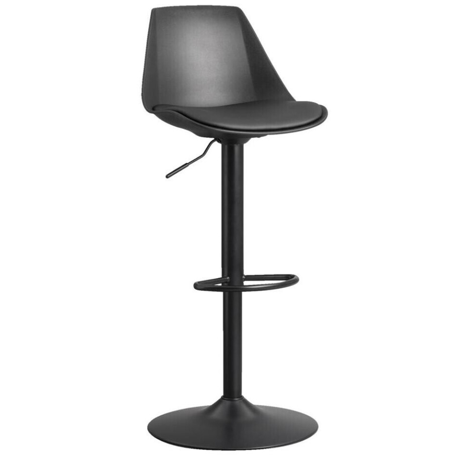 2e Halve Prijs Leen Bakker - Barkruk Sendra - Polypropyleen - Zwart - 47x45x110 Cm afbeelding 1