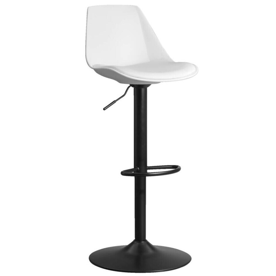 2e Halve Prijs Leen Bakker - Barkruk Sendra - Polypropyleen - Wit - 47x45x110 Cm afbeelding 1