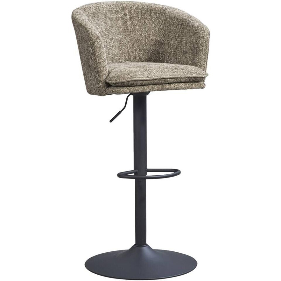 Leen Bakker - Barkruk Willow - Stof/Staal - Taupe - 56.5x56x93 Cm Leen Bakker - Barkruk Willow - Stof/Staal - Taupe - 56.5x56x93 Cm afbeelding 1