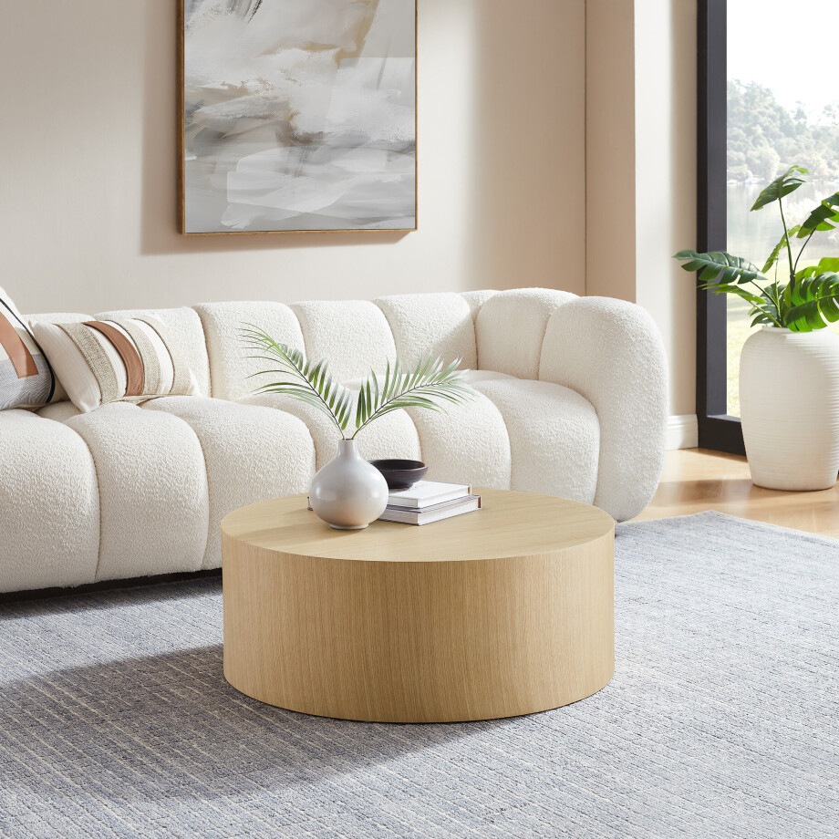 Artistiq Ronde Salontafel 'Beaux' 80cm, kleur Naturel afbeelding 1