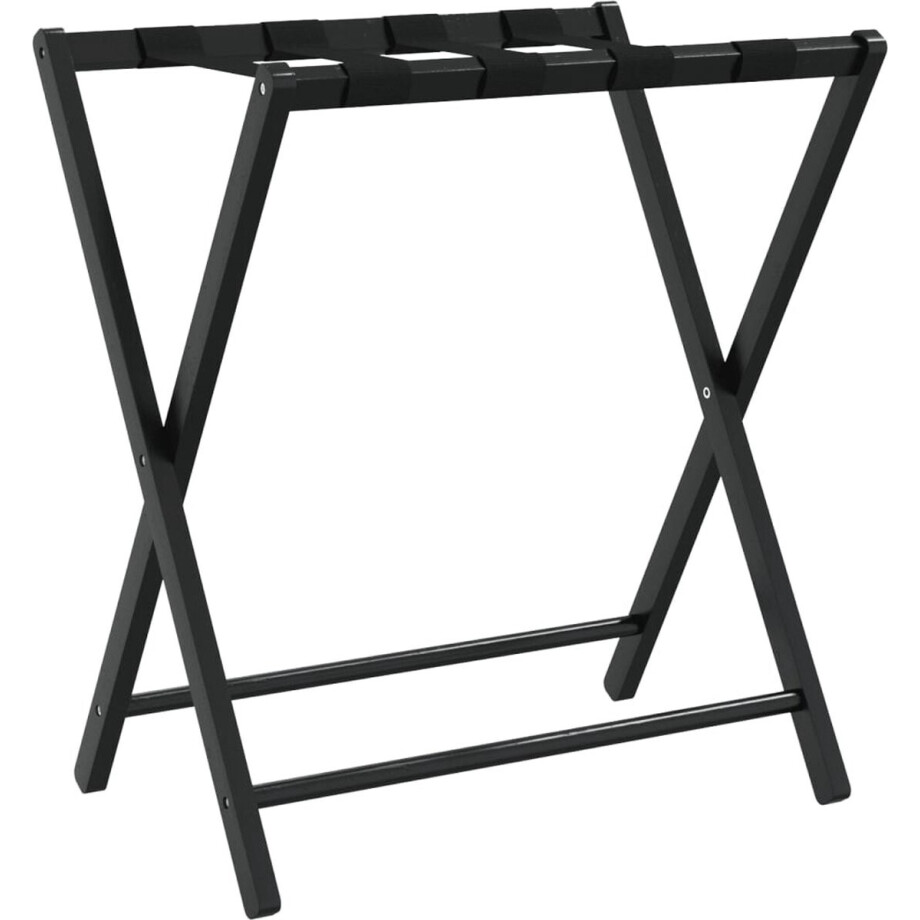 vidaXL - Bagagerek - 68,5x38x58 - cm - bamboe - zwart afbeelding 1