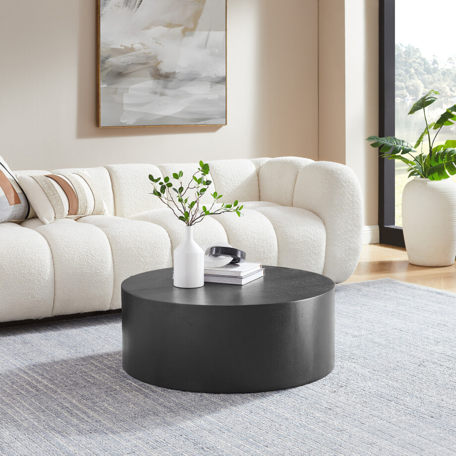 Artistiq Ronde Salontafel 'Beaux' 80cm, kleur Zwart afbeelding 1
