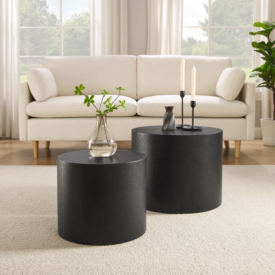 Artistiq Salontafel 'Jolyn' Set van 2 stuks, kleur Zwart afbeelding 1