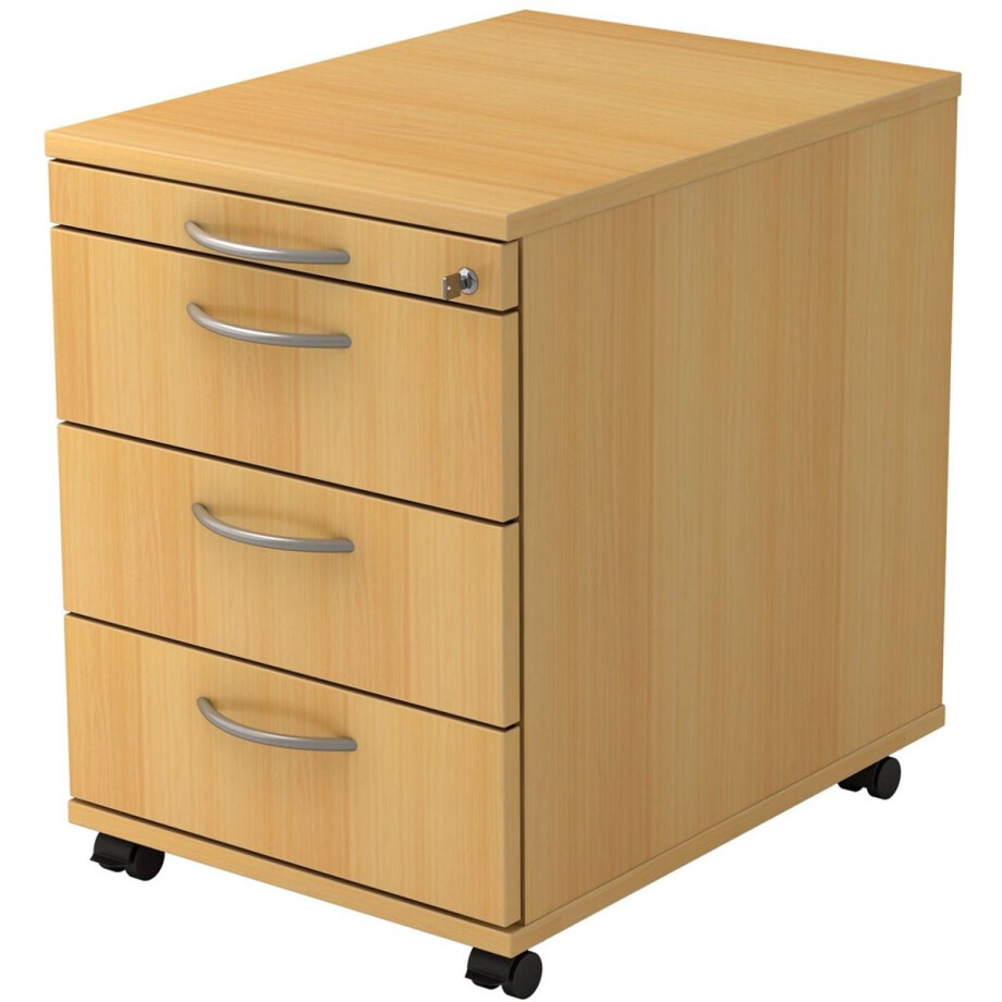 Ladeblok - 3 Lades - Verrijdbaar - Beuken - 42,8 x 58 x 59 cm - Signa Ac30 BM Ladeblok - 3 Lades - Verrijdbaar - Beuken - 42,8 x 58 x 59 cm - Signa Ac30 BM afbeelding 1