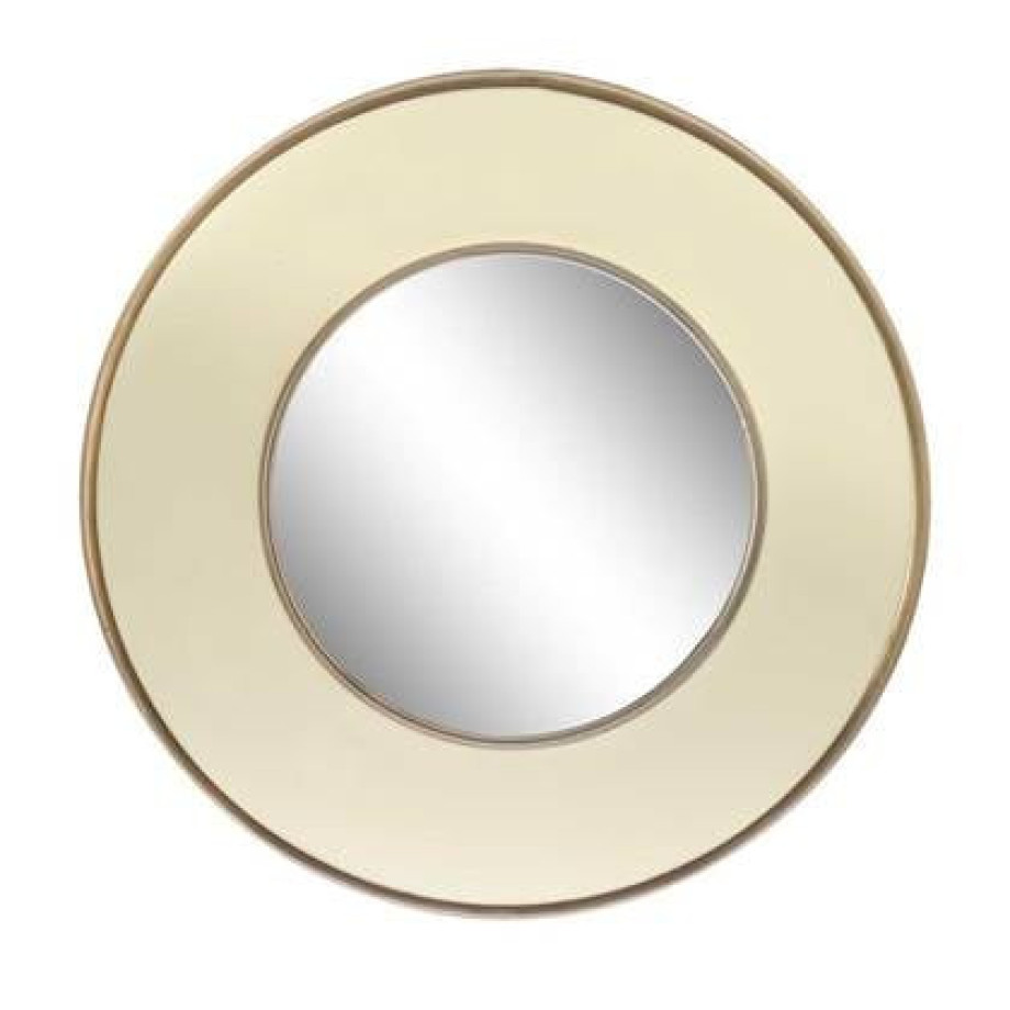 Riverdale - Spiegel Tess goud|ivoor 50cm - Beige afbeelding 1