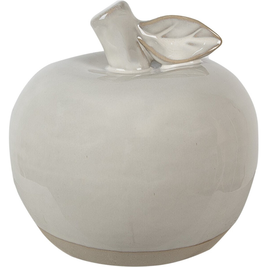 Clayre & Eef Decoratie Appel 10 cm Beige Porselein Clayre & Eef Decoratie Appel 10 cm Beige Porselein afbeelding 1