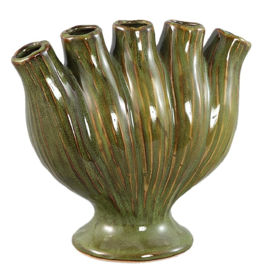 PTMD - Vaas Gylian - Groen - 22x12x21cm afbeelding 1