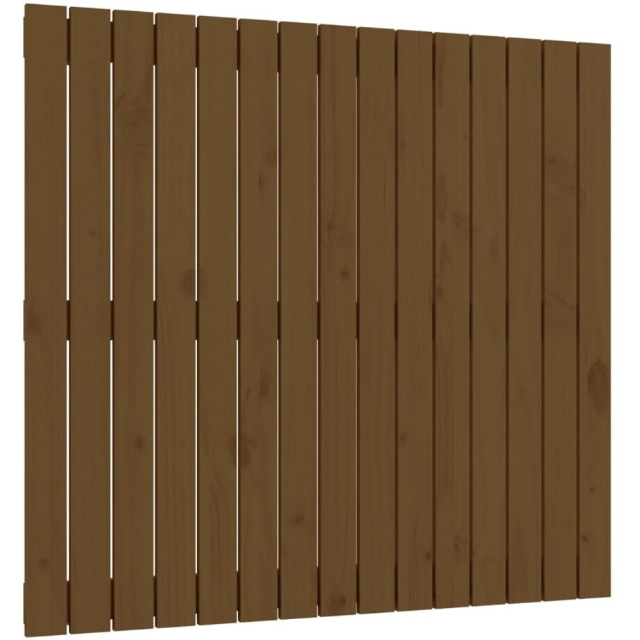 vidaXL - Wandhoofdbord - 95,5x3x90 - cm - massief - grenenhout - honingbruin afbeelding 1