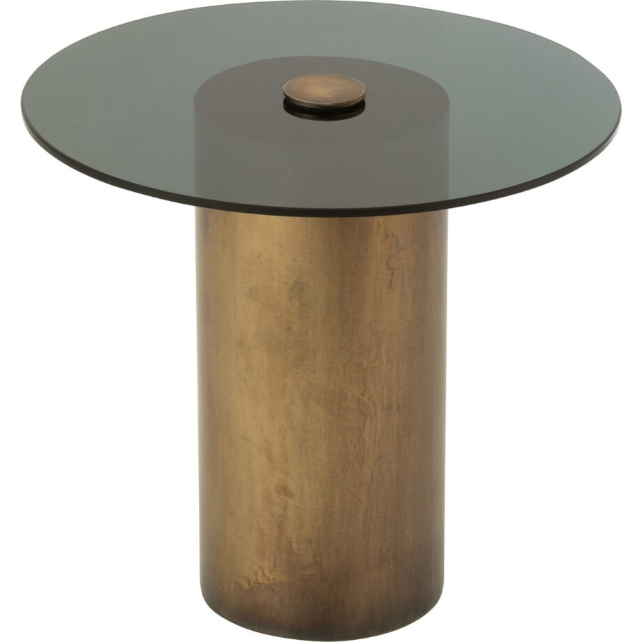 J-Line bijzettafel Soni - ijzer/glas - zwart/brons afbeelding 1