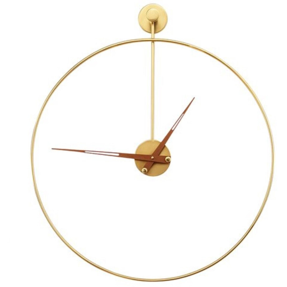 Luxaliving Gouden Wandklok Metaal – Rond 50 cm – Zonder Cijfers Luxaliving Gouden Wandklok Metaal – Rond 50 cm – Zonder Cijfers afbeelding 1