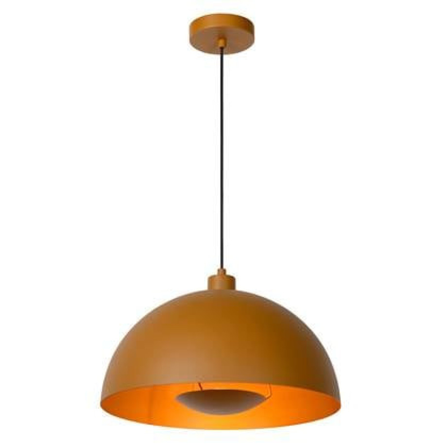 Lucide SIEMON Hanglamp - Okergeel afbeelding 1