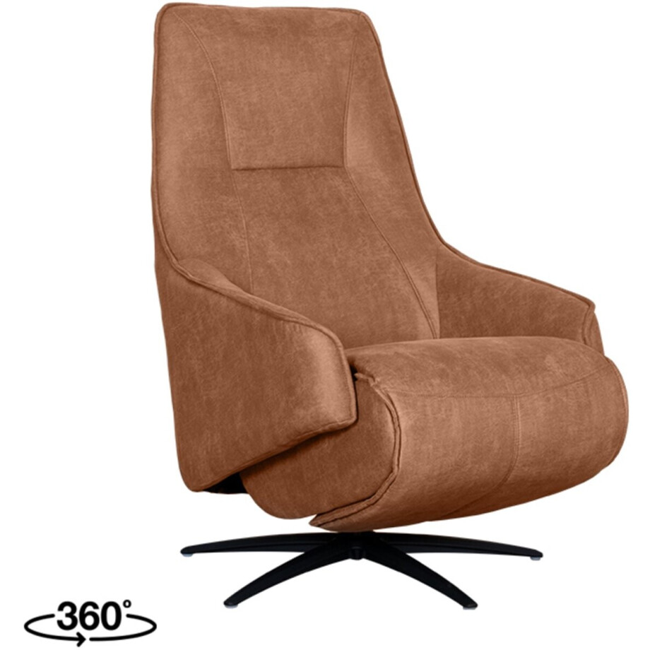 LABEL51 Odense Fauteuil - Bruin - Stof - 2-Motorig - - - Met Armleuning afbeelding 1