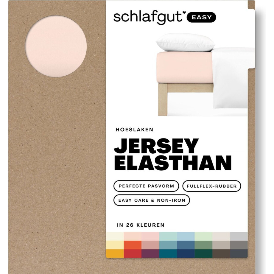 schlafgut Easy Jersey Elasthan Hoeslaken M - 120x200 - 130x220 230 Red Light schlafgut Easy Jersey Elasthan Hoeslaken M - 120x200 - 130x220 230 Red Light afbeelding 1