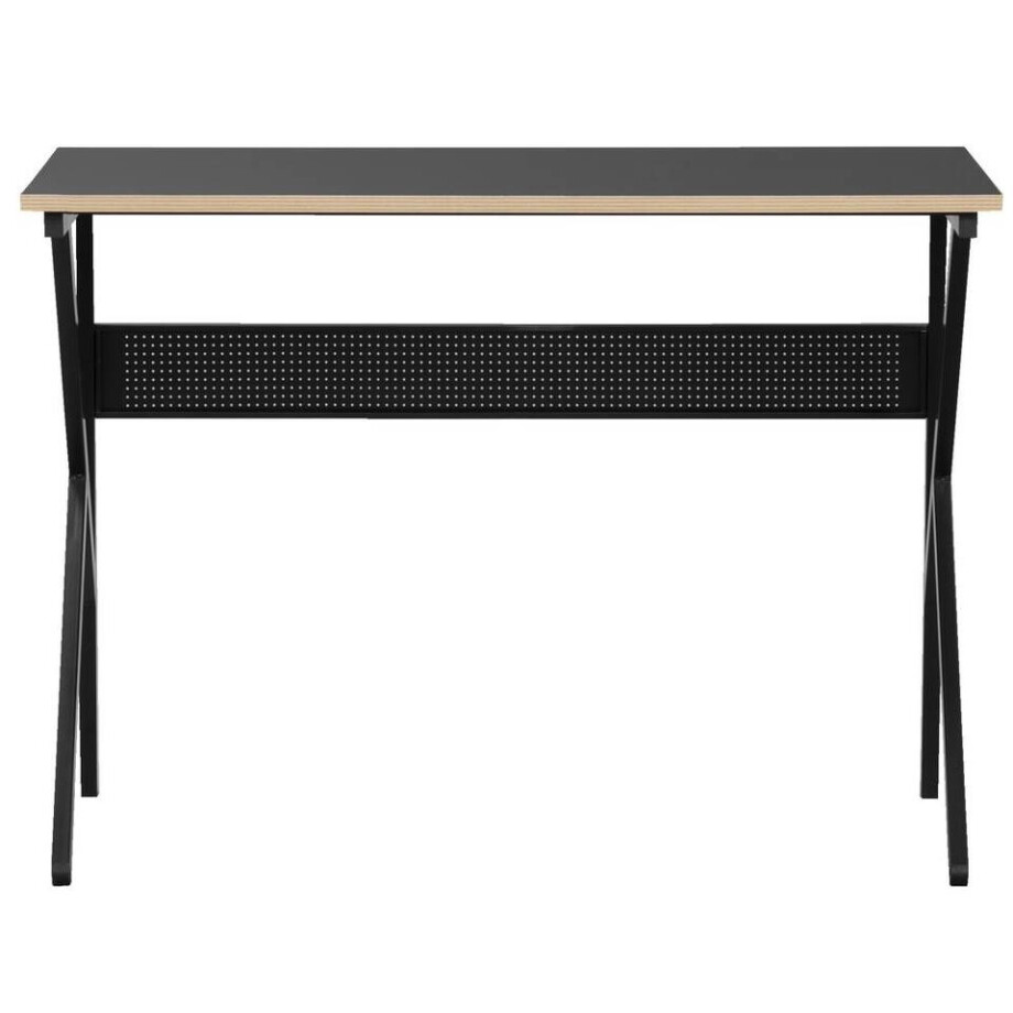 Leen Bakker - Bureau Debbey - 75x105x55 Cm - Metaal - Zwart Leen Bakker - Bureau Debbey - 75x105x55 Cm - Metaal - Zwart afbeelding 1