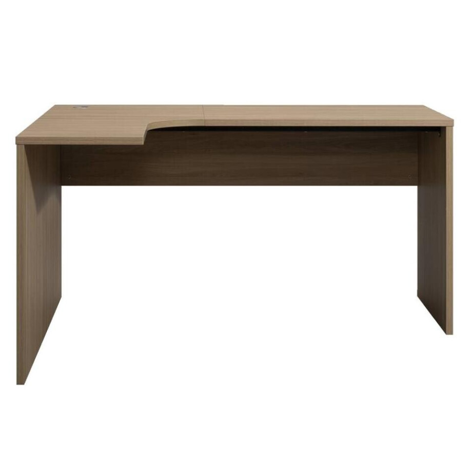 Leen Bakker - Bureau Alex Links - Naturel - 150x120x78 Cm - MDF - Beige afbeelding 1