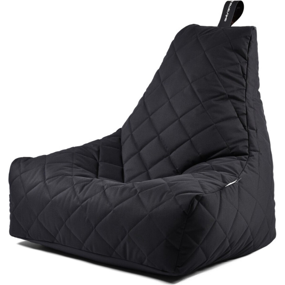 Extreme Lounging - b-bag mighty-b quilted- zitzak voor volwassenen - binnen & buiten - uv- en waterbestendig - Zwart afbeelding 1