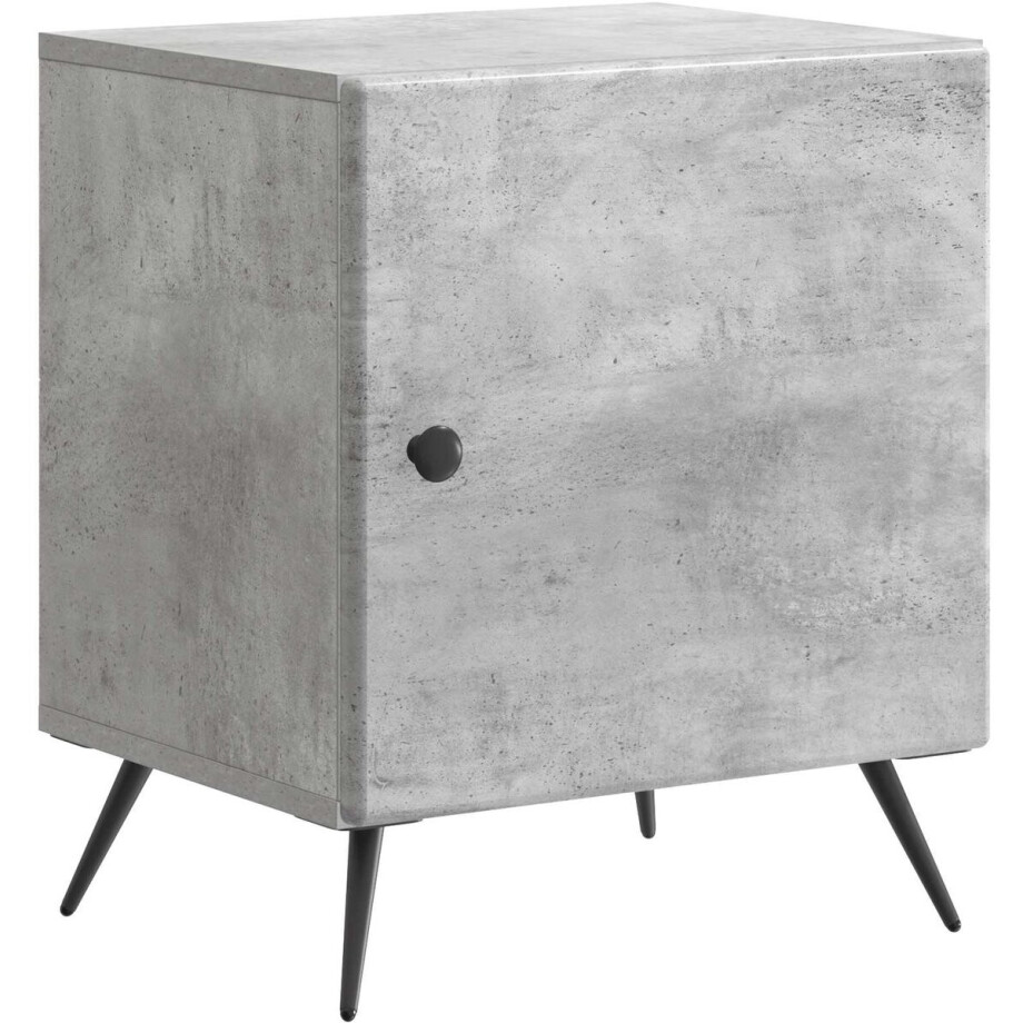 vidaXL - Nachtkastje - Betongrijs - 43 - x - 34,5 - x - 50 - cm - Bewerkt - hout vidaXL - Nachtkastje - Betongrijs - 43 - x - 34,5 - x - 50 - cm - Bewerkt - hout afbeelding 1