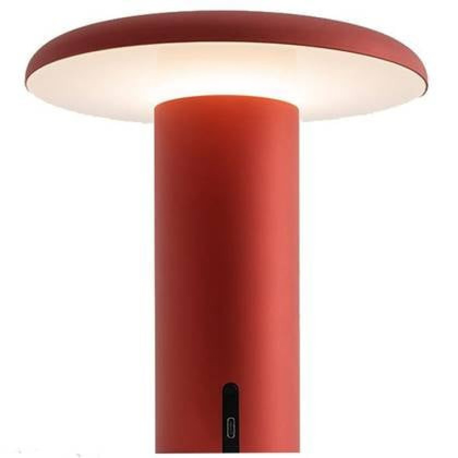 Artemide Takku tafellamp LED oplaadbaar anodized red afbeelding 1