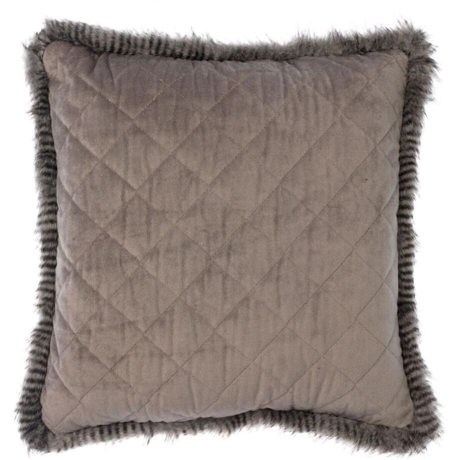 Dutch Decor Kussenhoes Grizzly 45x45 Cm Antraciet afbeelding 1