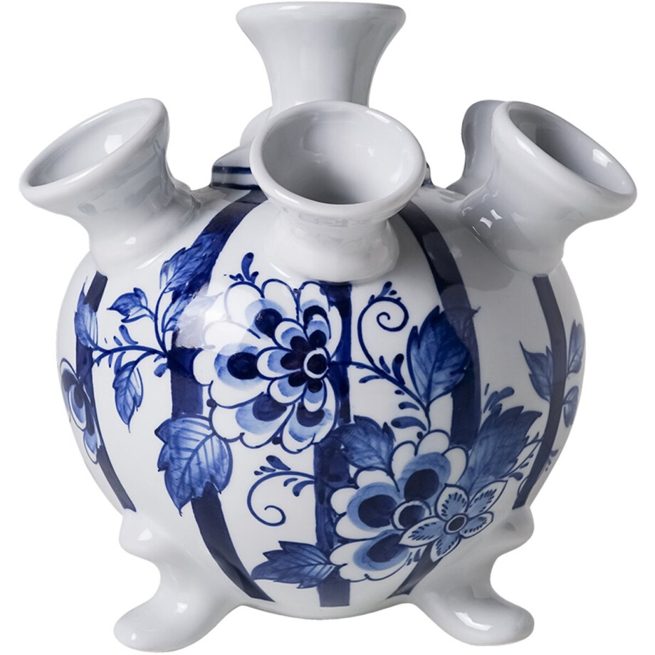 Heinen Delfts Blauw - Tulpenvaas op pootjes Fair Florals - Keramiek - Delfts blauw - 17 cm Heinen Delfts Blauw - Tulpenvaas op pootjes Fair Florals - Keramiek - Delfts blauw - 17 cm afbeelding 1